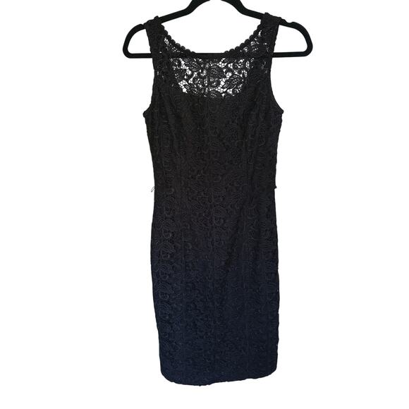 WHBM White House Black Market Lace Overlay Sheath Dress Sleeveless Size 2 Event - Picture 1 of 6